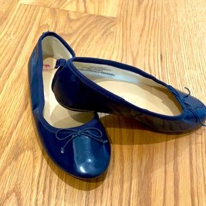 Crewcuts navy patent girls ballet flat size 3